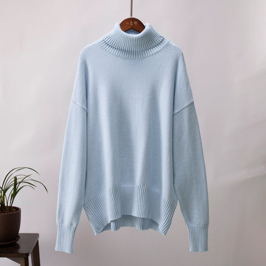 Women’s Cashmere-Wool Roll-Neck Sweater – Soft Lightweight Knit