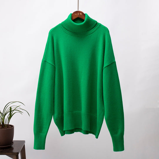 Women’s Cashmere-Wool Roll-Neck Sweater – Soft Lightweight Knit