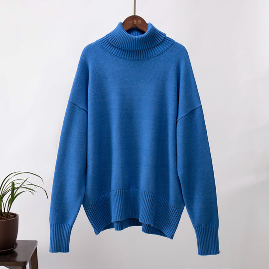 Women’s Cashmere-Wool Roll-Neck Sweater – Soft Lightweight Knit