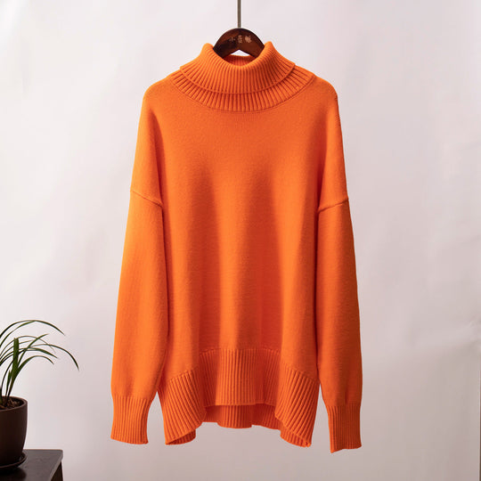 Women’s Cashmere-Wool Roll-Neck Sweater – Soft Lightweight Knit