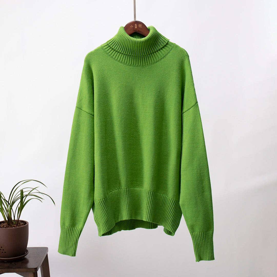 Women’s Cashmere-Wool Roll-Neck Sweater – Soft Lightweight Knit
