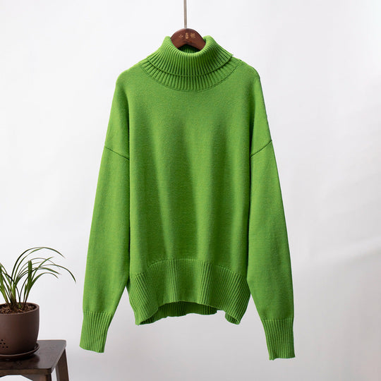 Women’s Cashmere-Wool Roll-Neck Sweater – Soft Lightweight Knit