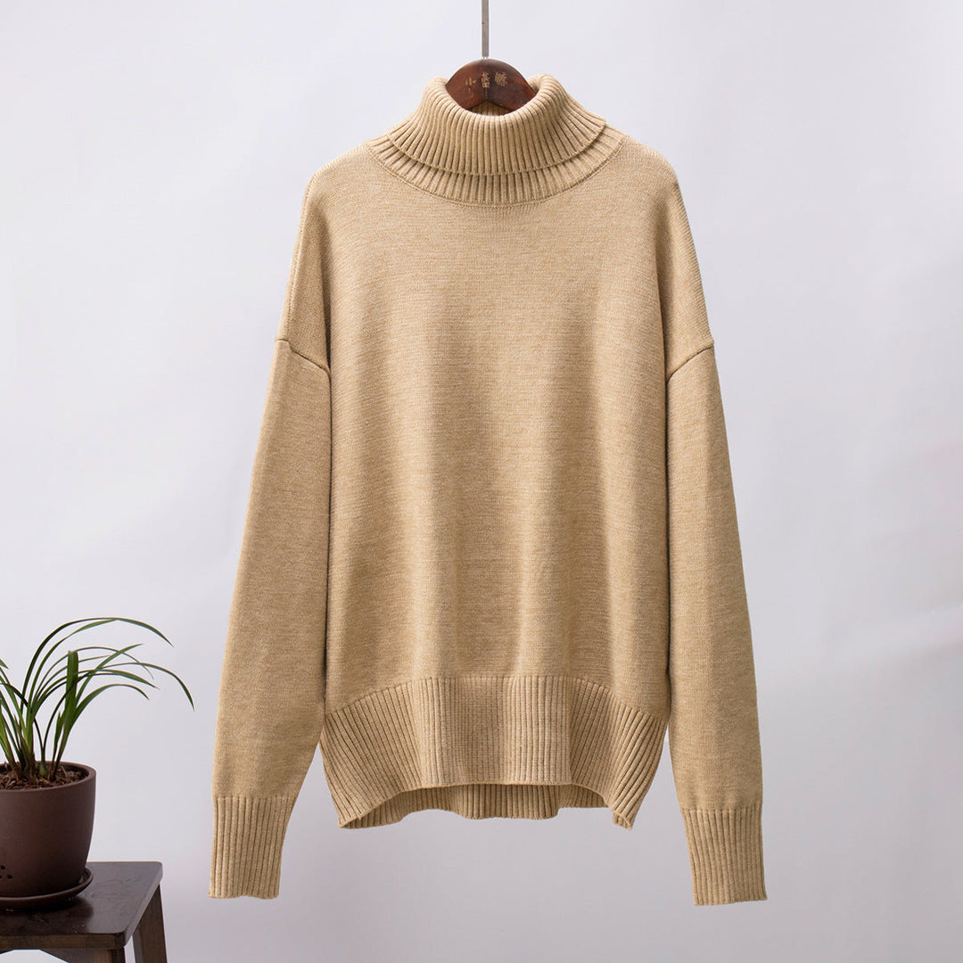 Women’s Cashmere-Wool Roll-Neck Sweater – Soft Lightweight Knit