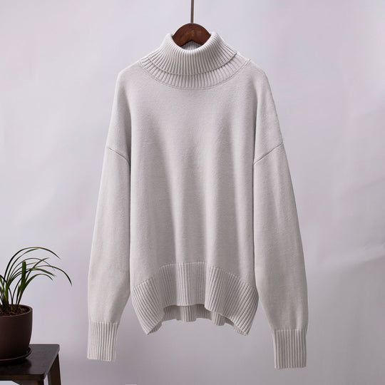 Women’s Cashmere-Wool Roll-Neck Sweater – Soft Lightweight Knit