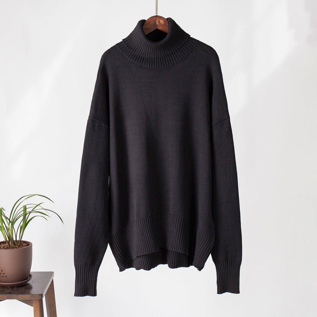Women’s Cashmere-Wool Roll-Neck Sweater – Soft Lightweight Knit