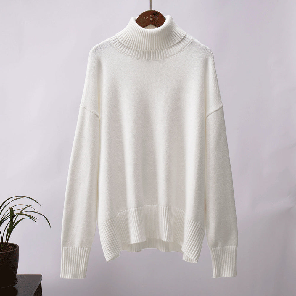 Women’s Cashmere-Wool Roll-Neck Sweater – Soft Lightweight Knit