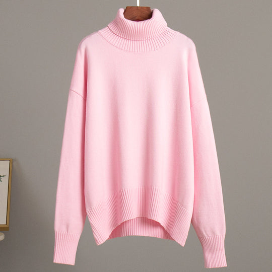 Women’s Cashmere-Wool Roll-Neck Sweater – Soft Lightweight Knit