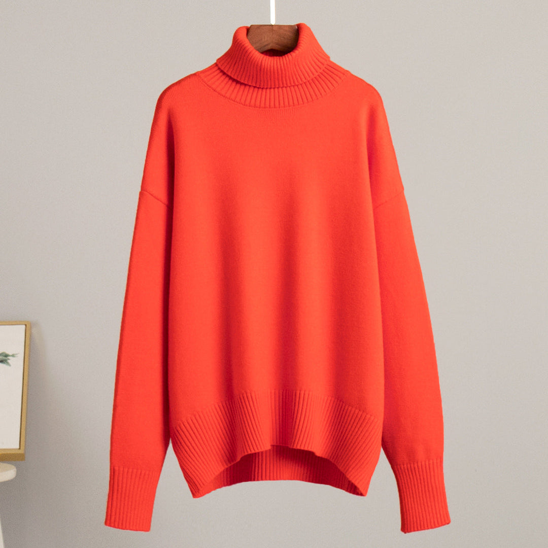 Women’s Cashmere-Wool Roll-Neck Sweater – Soft Lightweight Knit