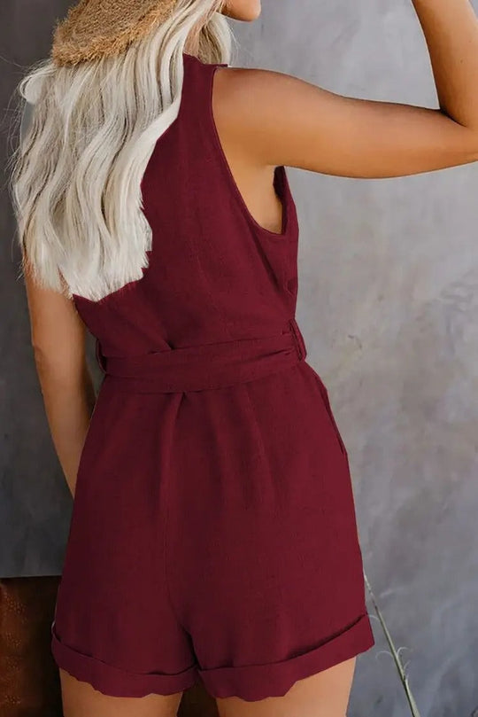 Women’s Casual Romper with Pockets – Practical Summer Playsuit