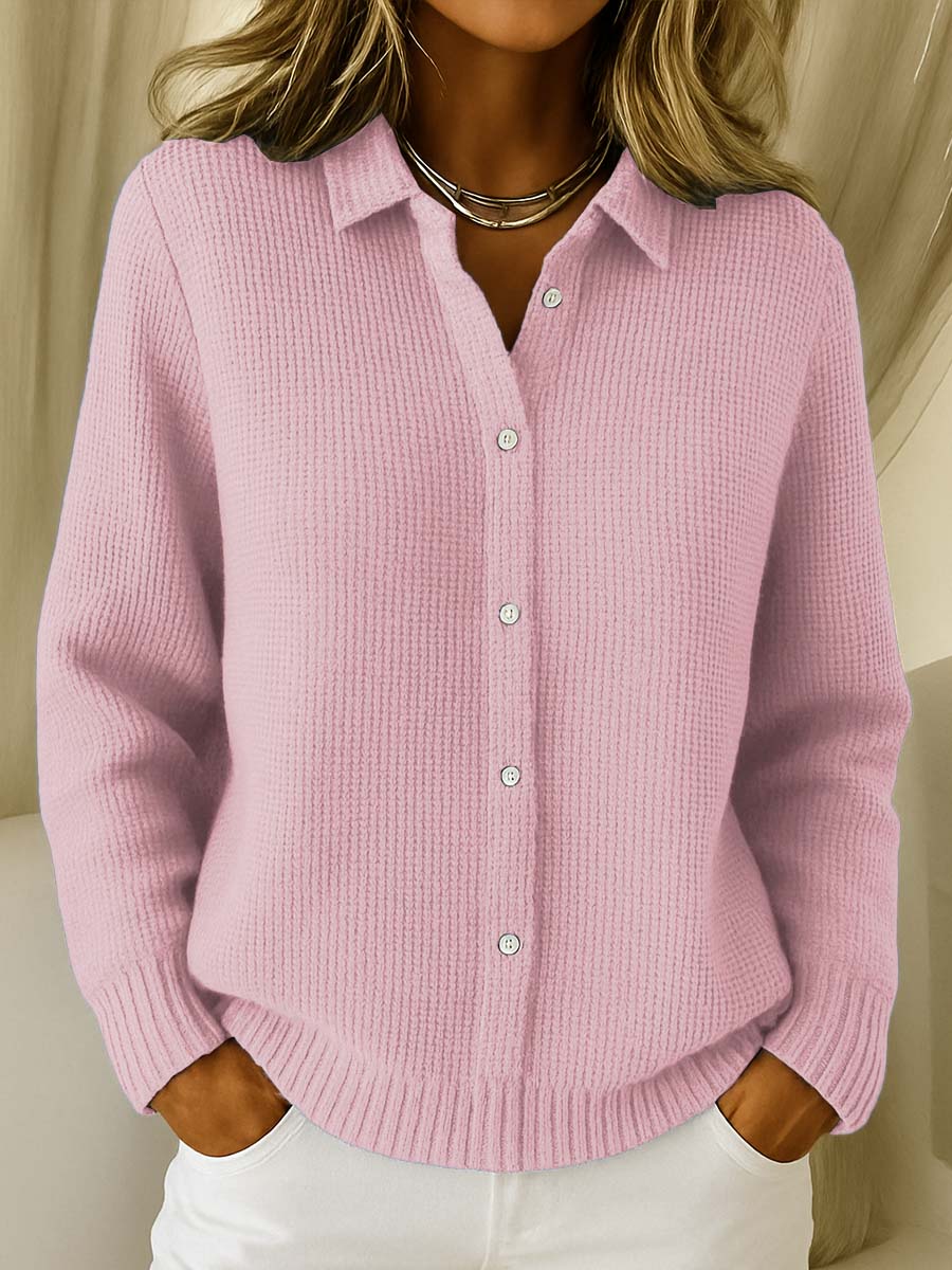 Women's Classic Button-Up Acrylic-Blend Cardigan