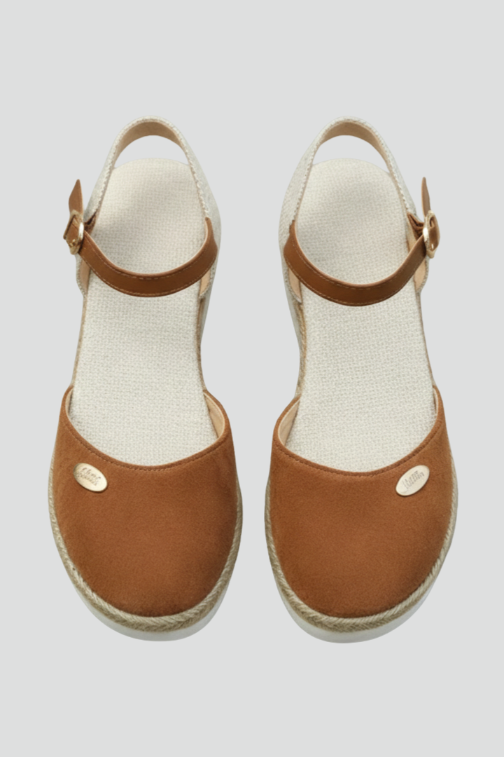 Women’s Closed-Toe Espadrille Platform Sandals with Slingback Strap
