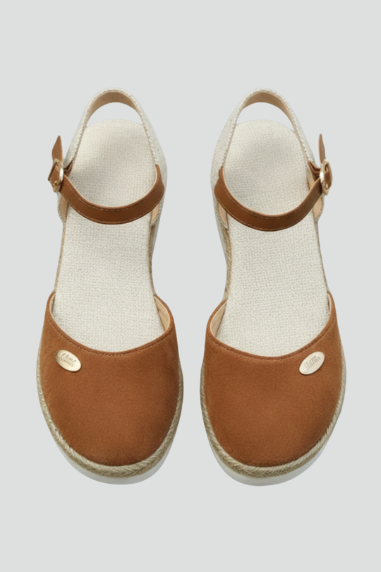 Women’s Closed-Toe Espadrille Platform Sandals with Slingback Strap