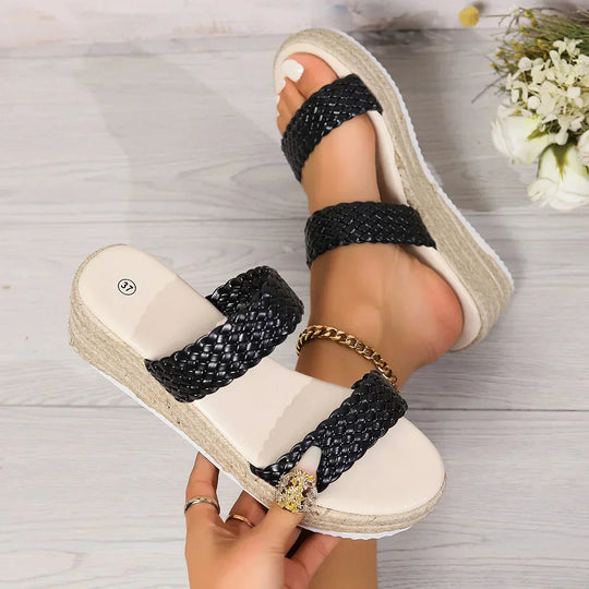 Women’s Comfortable Open Wedge Sandals with Stable Sole
