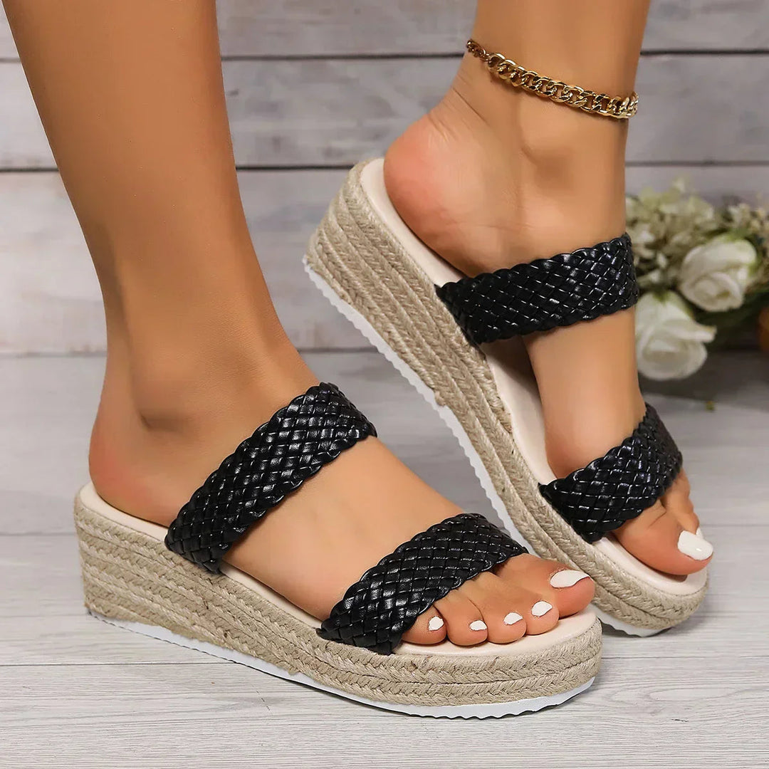 Women’s Comfortable Open Wedge Sandals with Stable Sole