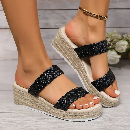 Women’s Comfortable Open Wedge Sandals with Stable Sole