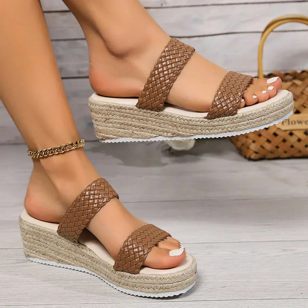 Women’s Comfortable Open Wedge Sandals with Stable Sole