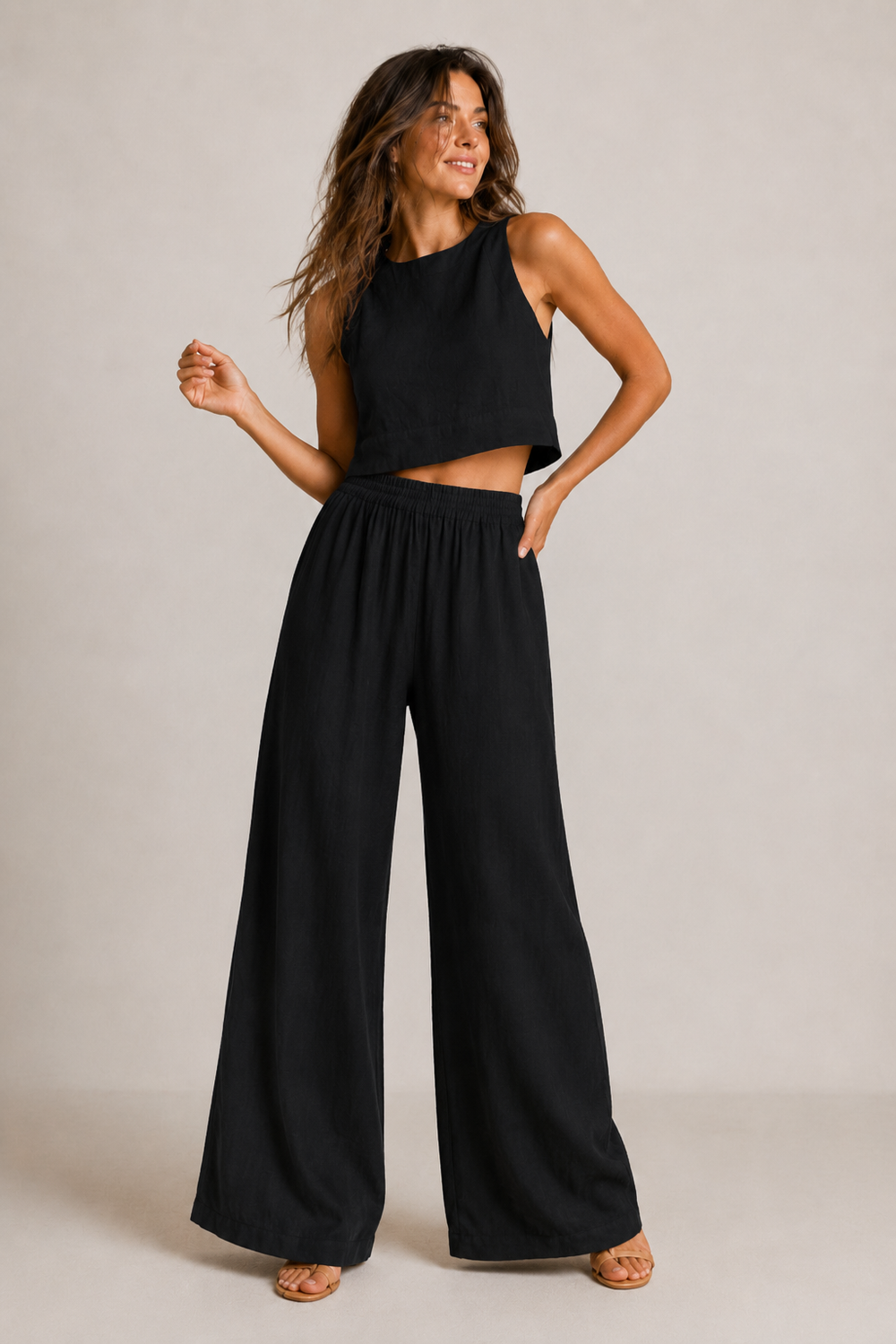 Women's Cotton Summer Set – Lightweight Top and Matching Trousers