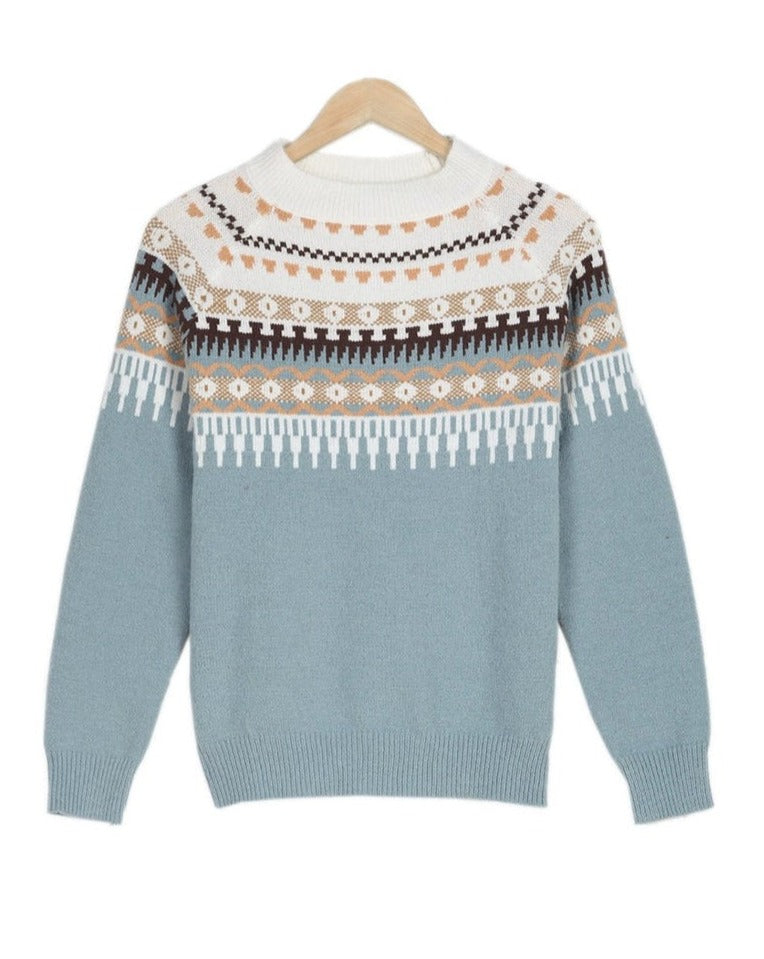 Women’s Crew-Neck Sweater – Soft Breathable Long-Sleeve Knit