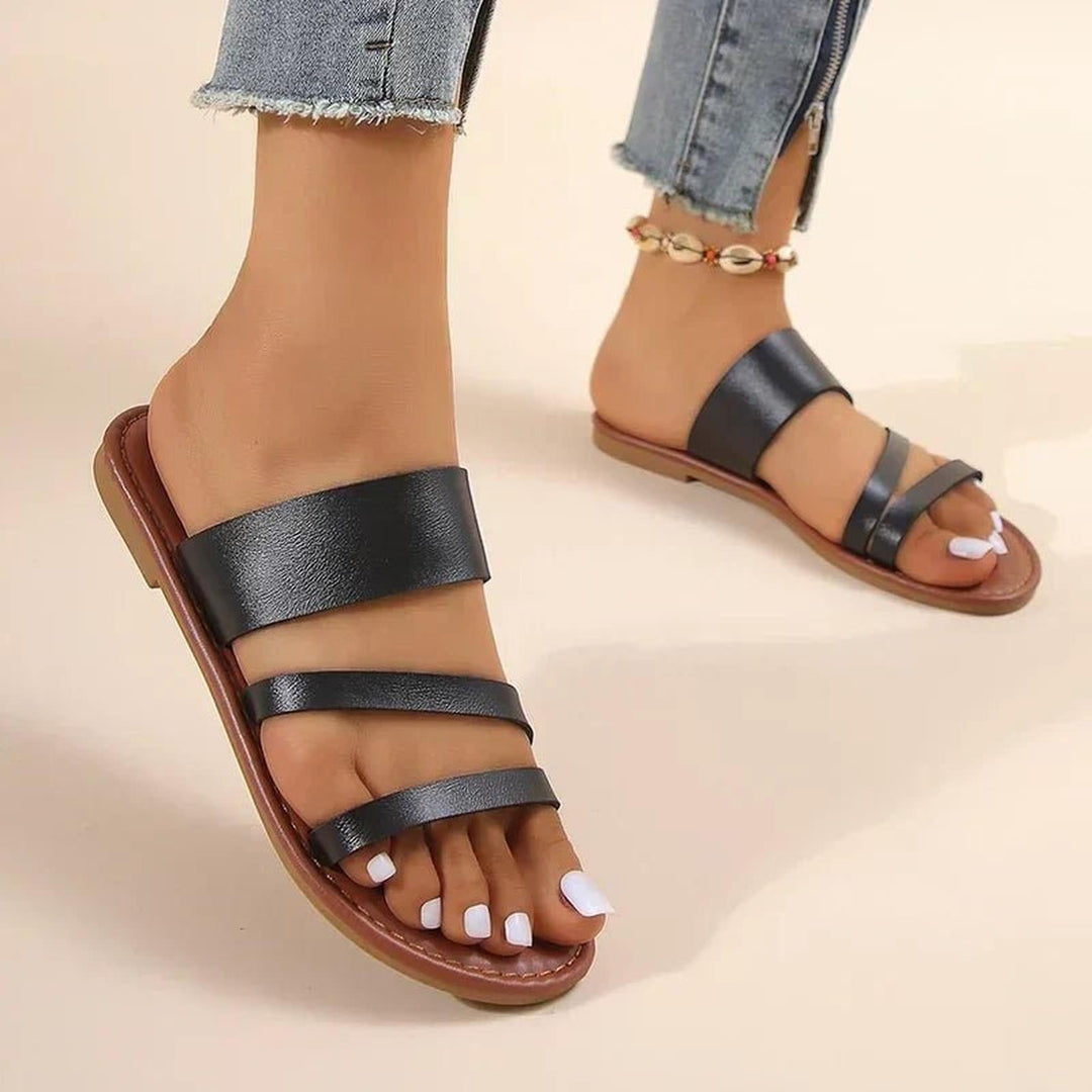 Women’s Cross-Strap Summer Sandals with Flexible Sole