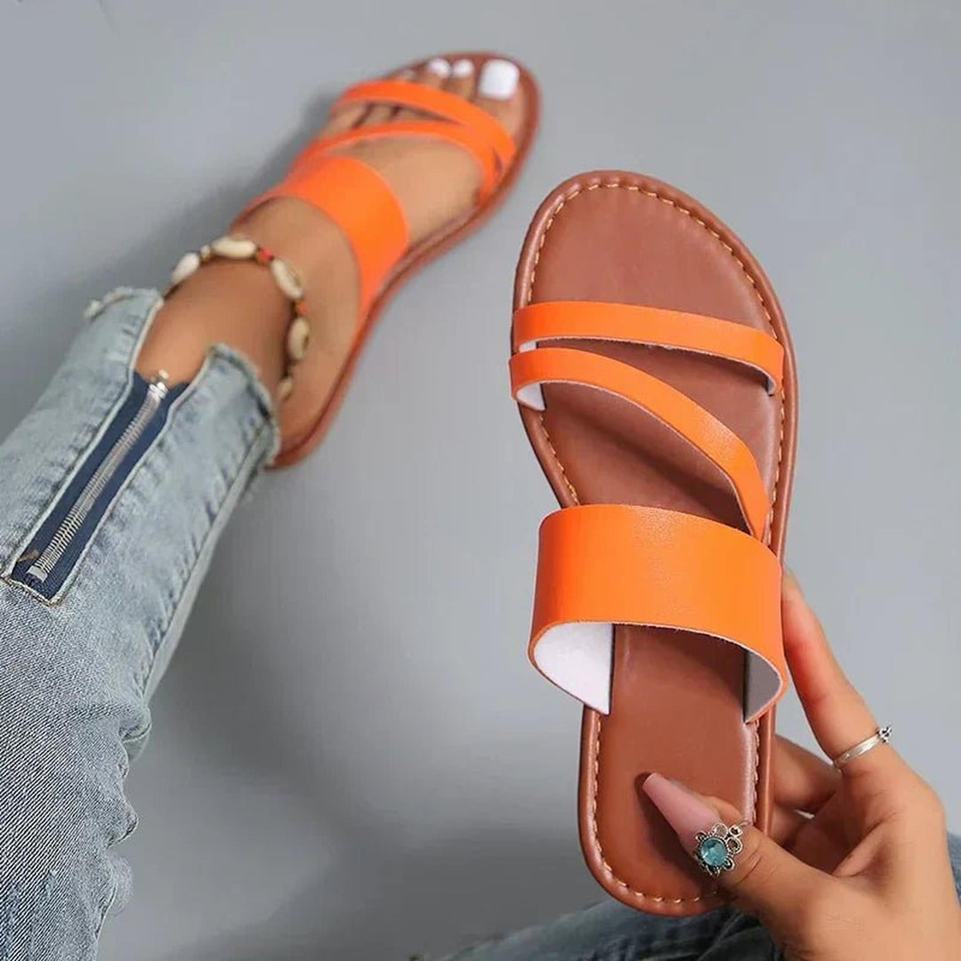 Women’s Cross-Strap Summer Sandals with Flexible Sole