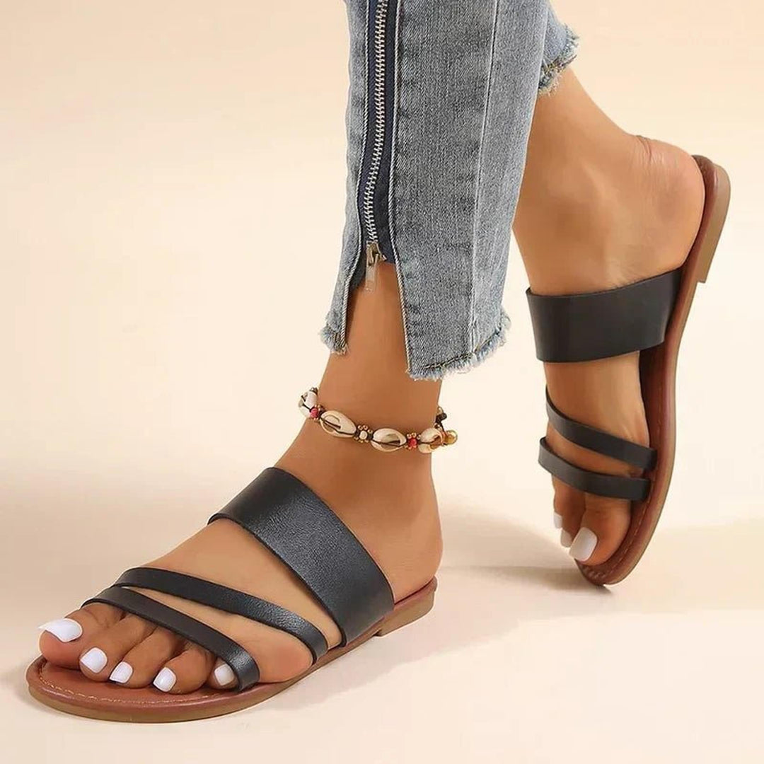 Women’s Cross-Strap Summer Sandals with Flexible Sole
