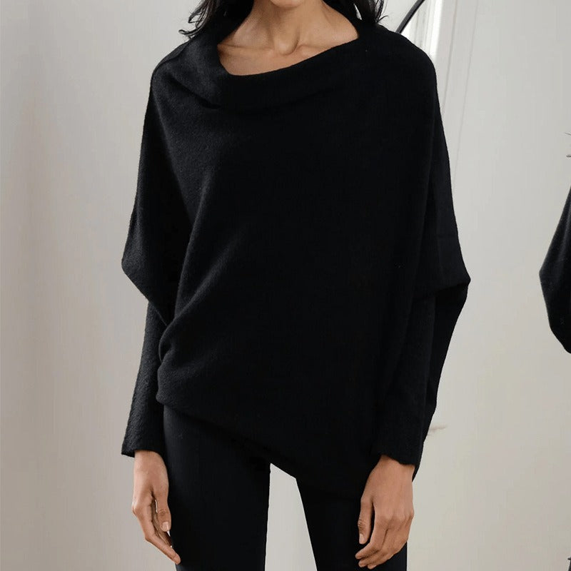 Women’s Dropped-Shoulder Sweater – Soft Modern Relaxed Knit