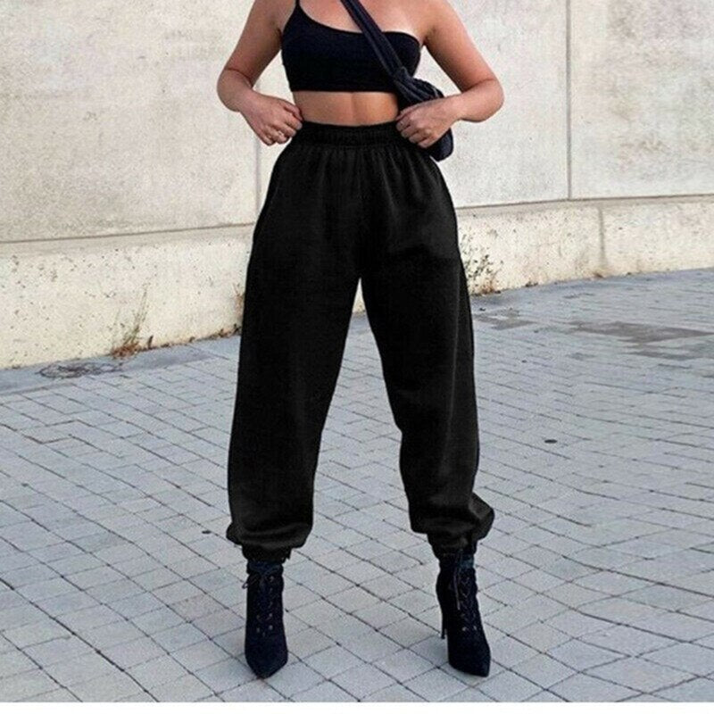 Women’s Fleece Jogger Pants – Thick Soft Drawstring Loungewear