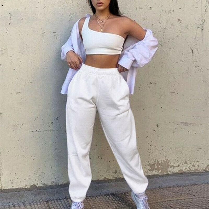 Women’s Fleece Jogger Pants – Thick Soft Drawstring Loungewear