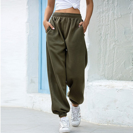Women’s Fleece Jogger Pants – Thick Soft Drawstring Loungewear