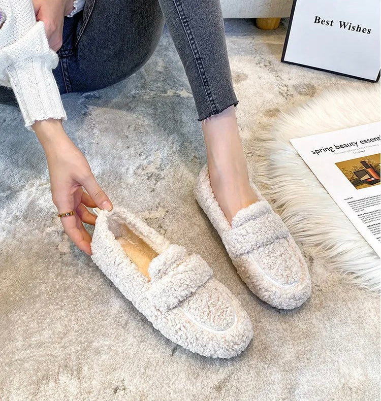 Women's Fleece-Lined Winter Slip-On Shoes with Non-Slip Sole, S–2XL