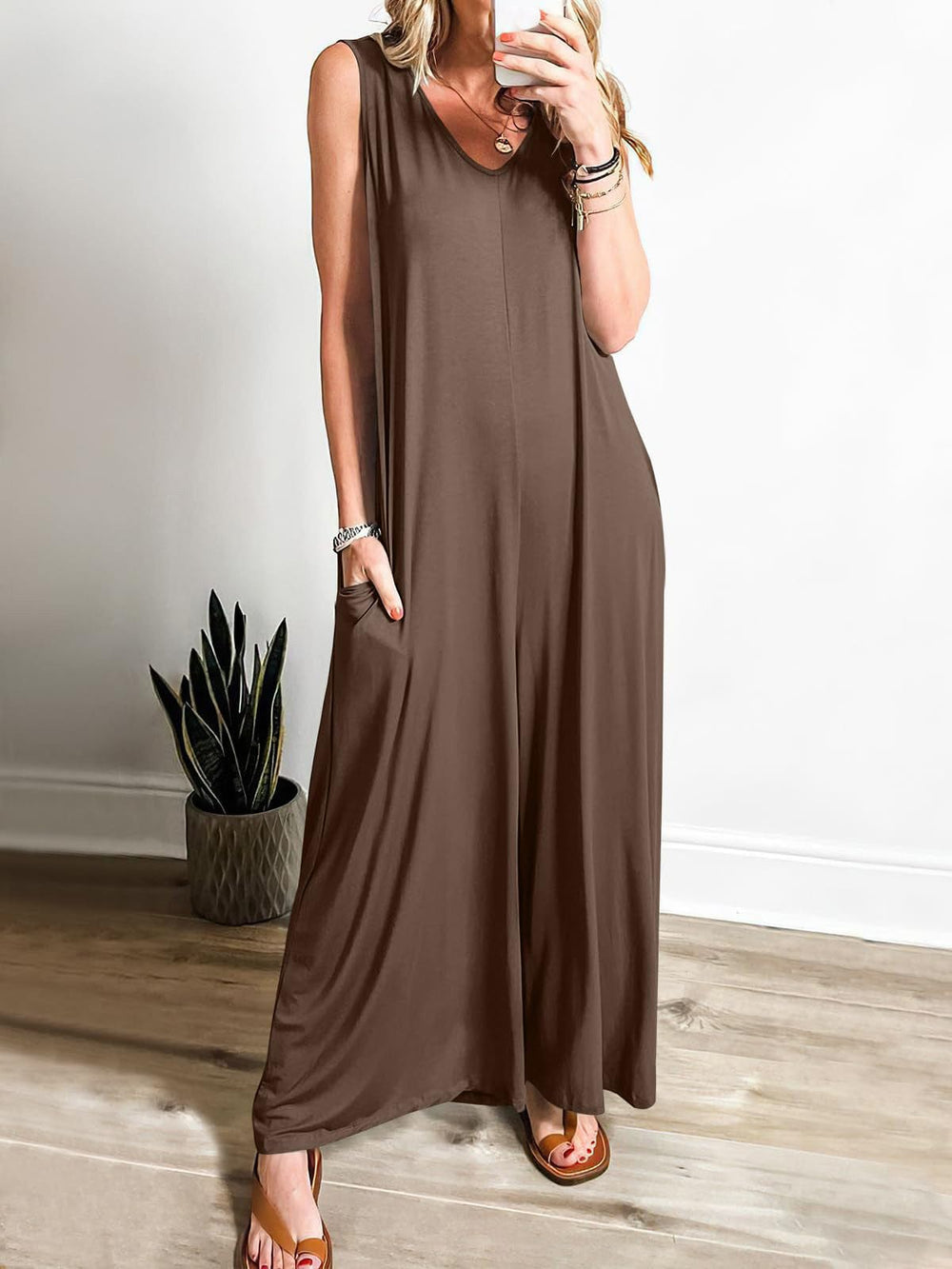 Women's Flowing Everyday Jumpsuit – Comfortable Chic One-Piece Outfit