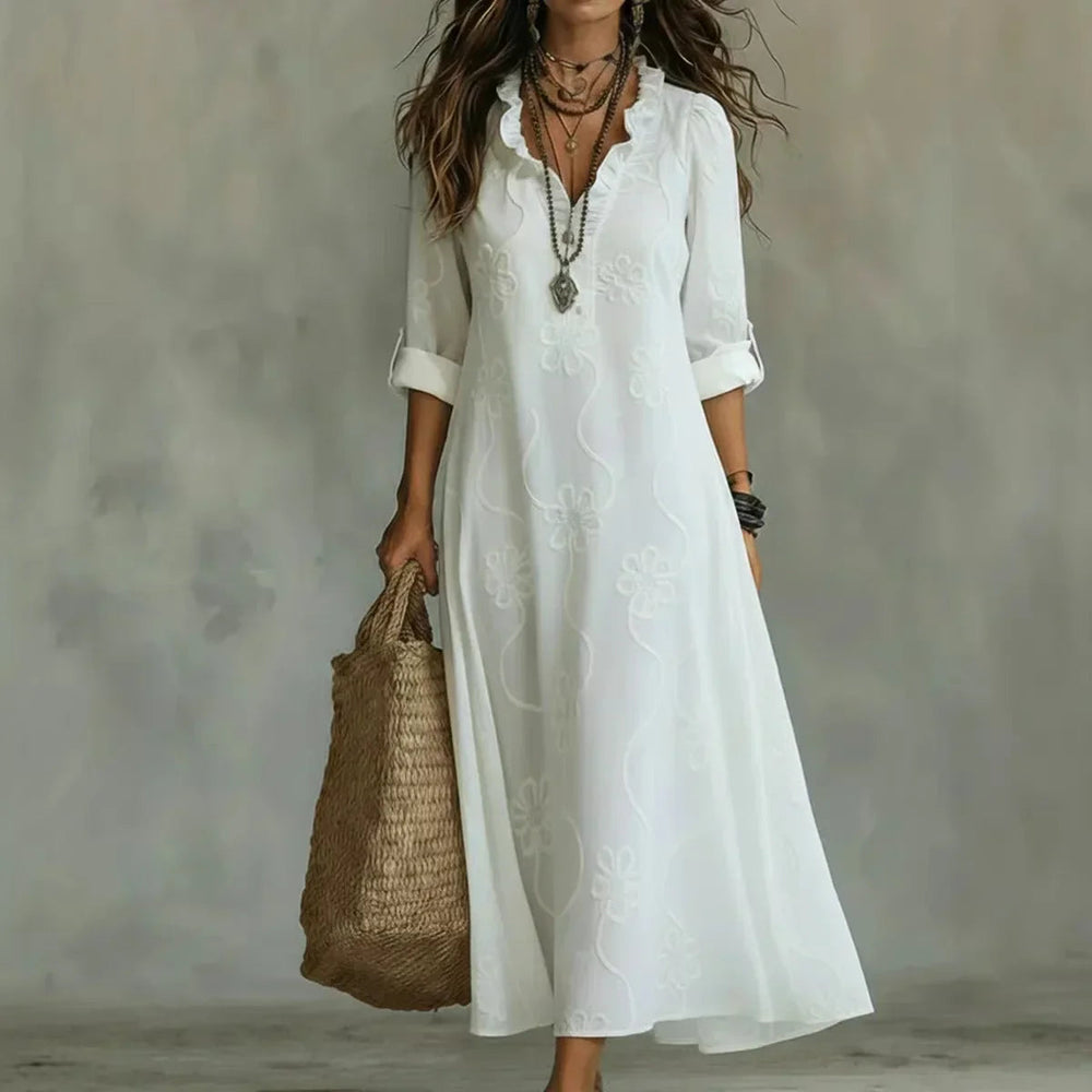Women's Flowing Floral Summer Maxi Dress