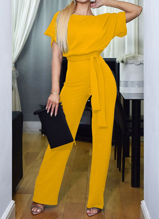Women’s High-Waist Jumpsuit – Elegant One-Piece Outfit for Work and Events
