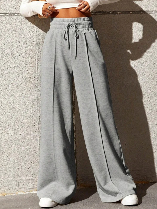 Women’s High-Waisted Lounge Pants – Lightweight Wide-Leg Trousers