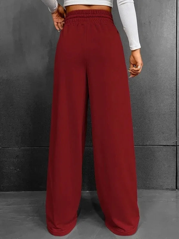 Women’s High-Waisted Lounge Pants – Lightweight Wide-Leg Trousers