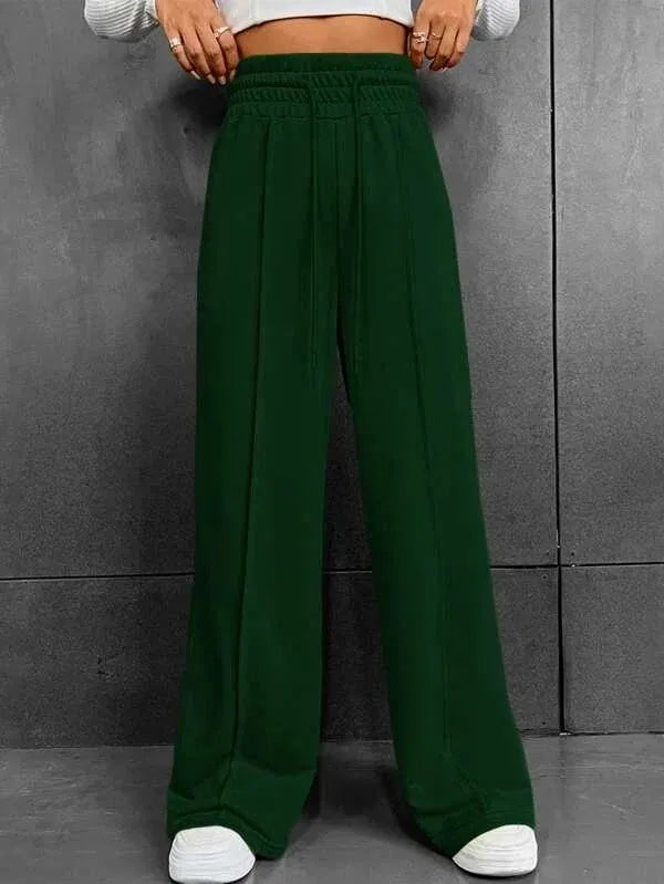 Women’s High-Waisted Lounge Pants – Lightweight Wide-Leg Trousers