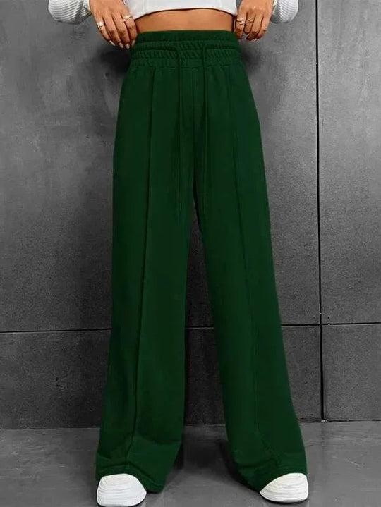 Women’s High-Waisted Lounge Pants – Lightweight Wide-Leg Trousers