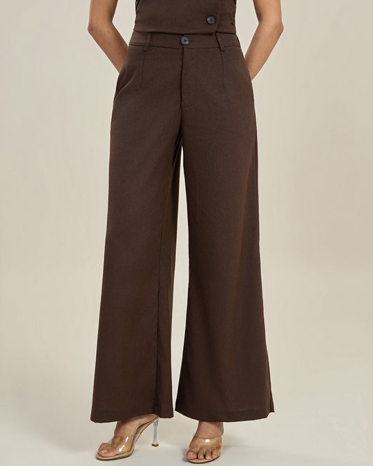 Women’s High-Waisted Straight-Leg Pants – Lightweight Wide Trousers
