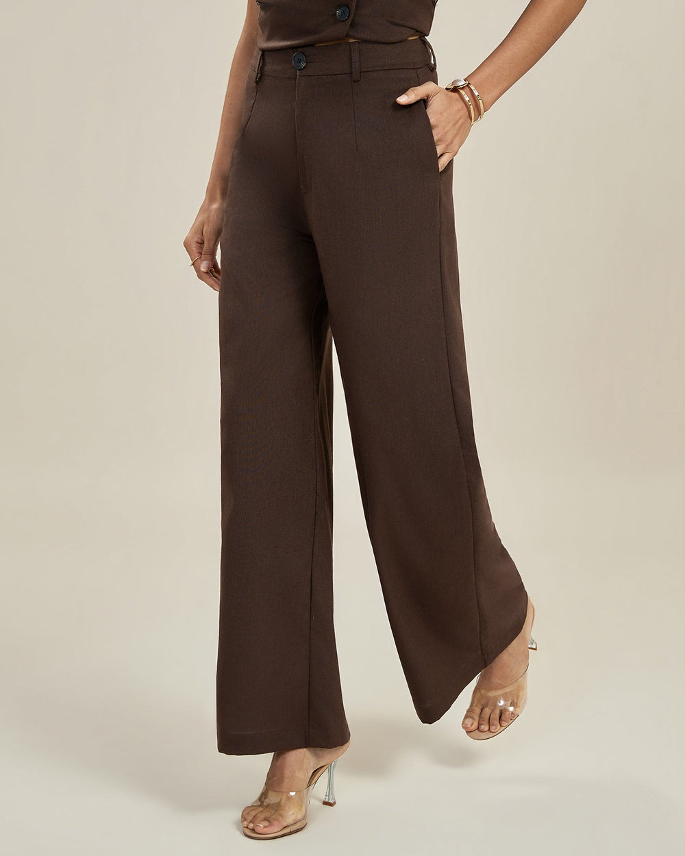 Women’s High-Waisted Straight-Leg Pants – Lightweight Wide Trousers