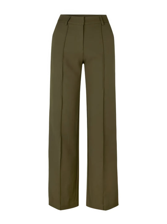 Women’s High-Waisted Straight-Leg Pants – Soft Stretch Trousers