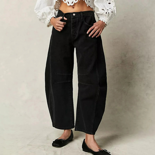 Women’s High-Waisted Wide-Leg Jeans – Relaxed Five-Pocket Denim