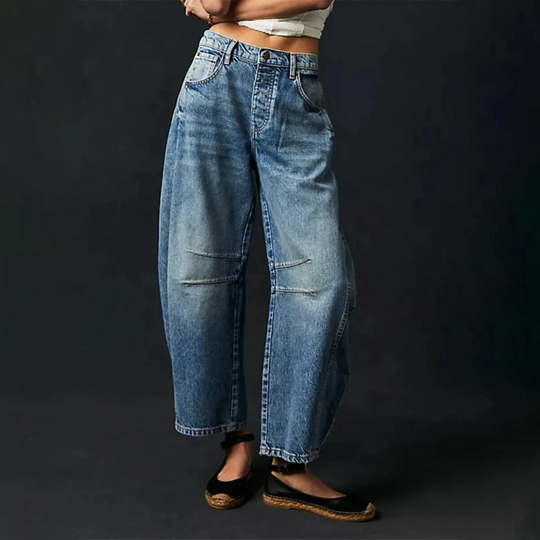 Women’s High-Waisted Wide-Leg Jeans – Relaxed Five-Pocket Denim