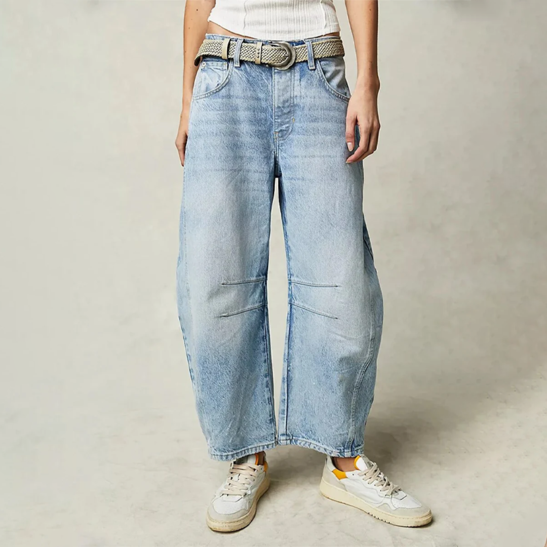 Women’s High-Waisted Wide-Leg Jeans – Relaxed Five-Pocket Denim