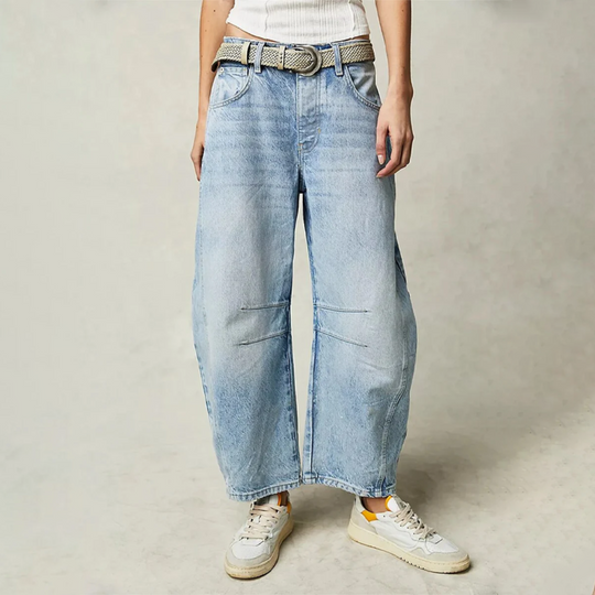 Women’s High-Waisted Wide-Leg Jeans – Relaxed Five-Pocket Denim