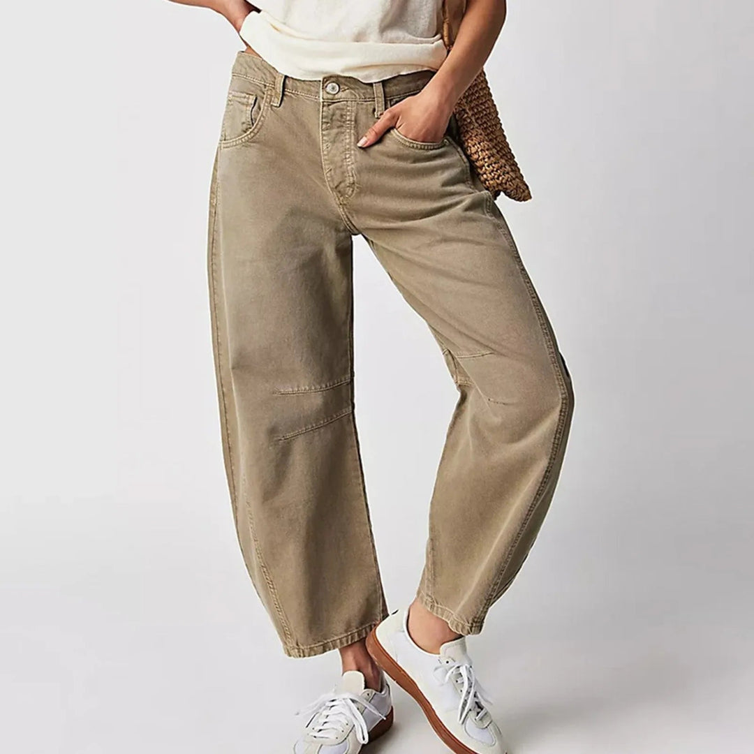 Women’s High-Waisted Wide-Leg Jeans – Relaxed Five-Pocket Denim