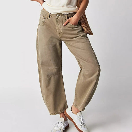 Women’s High-Waisted Wide-Leg Jeans – Relaxed Five-Pocket Denim
