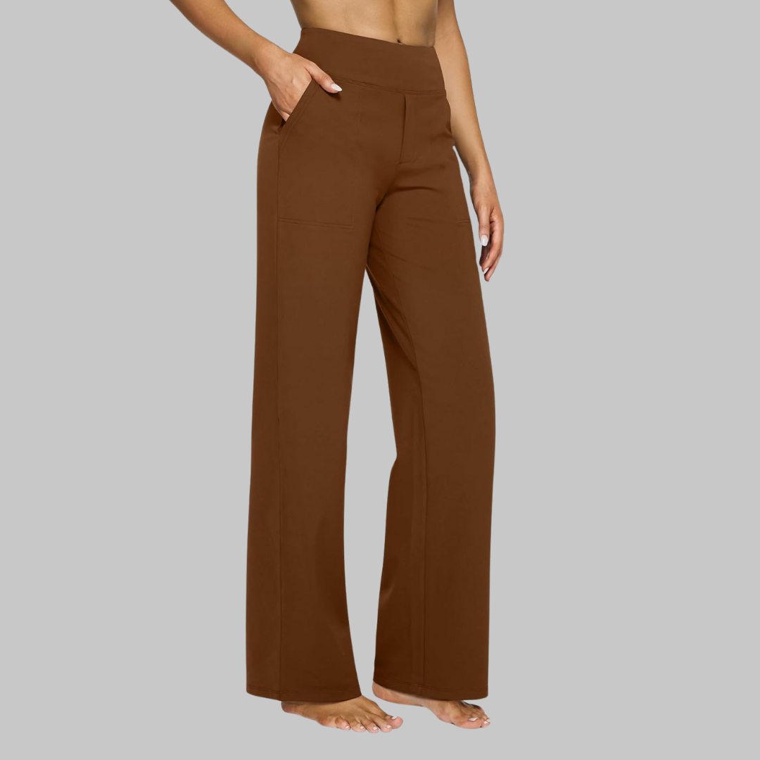 Women’s High-Waisted Yoga Pants – Soft Stretch Straight-Leg Activewear