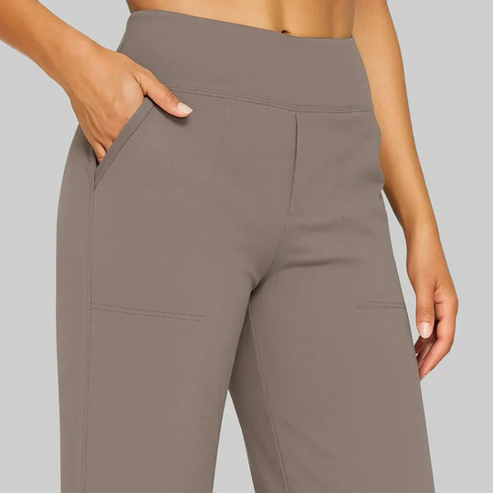 Women’s High-Waisted Yoga Pants – Soft Stretch Straight-Leg Activewear