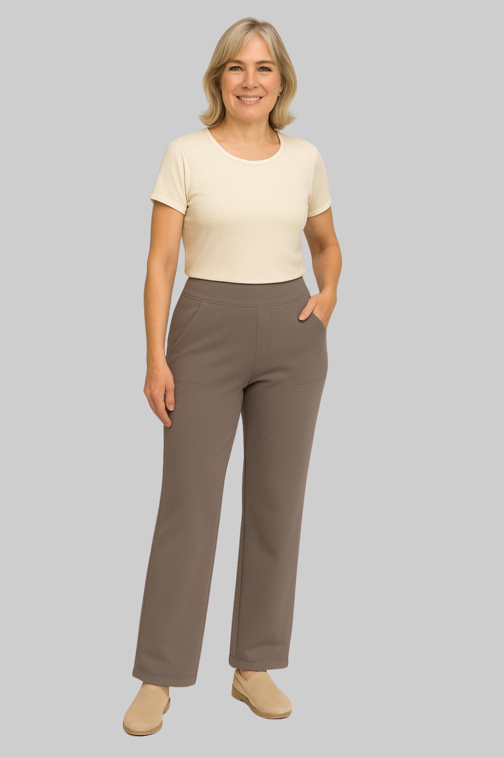 Women’s High-Waisted Yoga Pants – Soft Stretch Straight-Leg Activewear