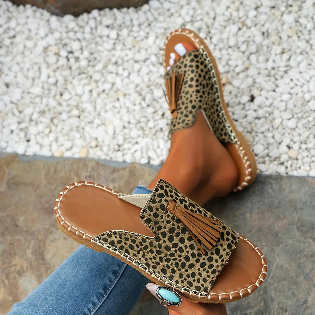 Women’s Leopard and Marble Print Summer Sandals